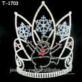 Wholesale crystal christmas pageant crowns with snowman and snowflake